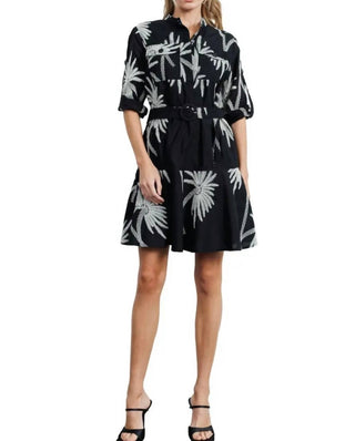 Ciebon - Siobhan Embroidered Mini Shirtdress