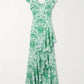 Alexander Mcqueen - Silk Sailor-tattoo Ruffle Maxi Dress