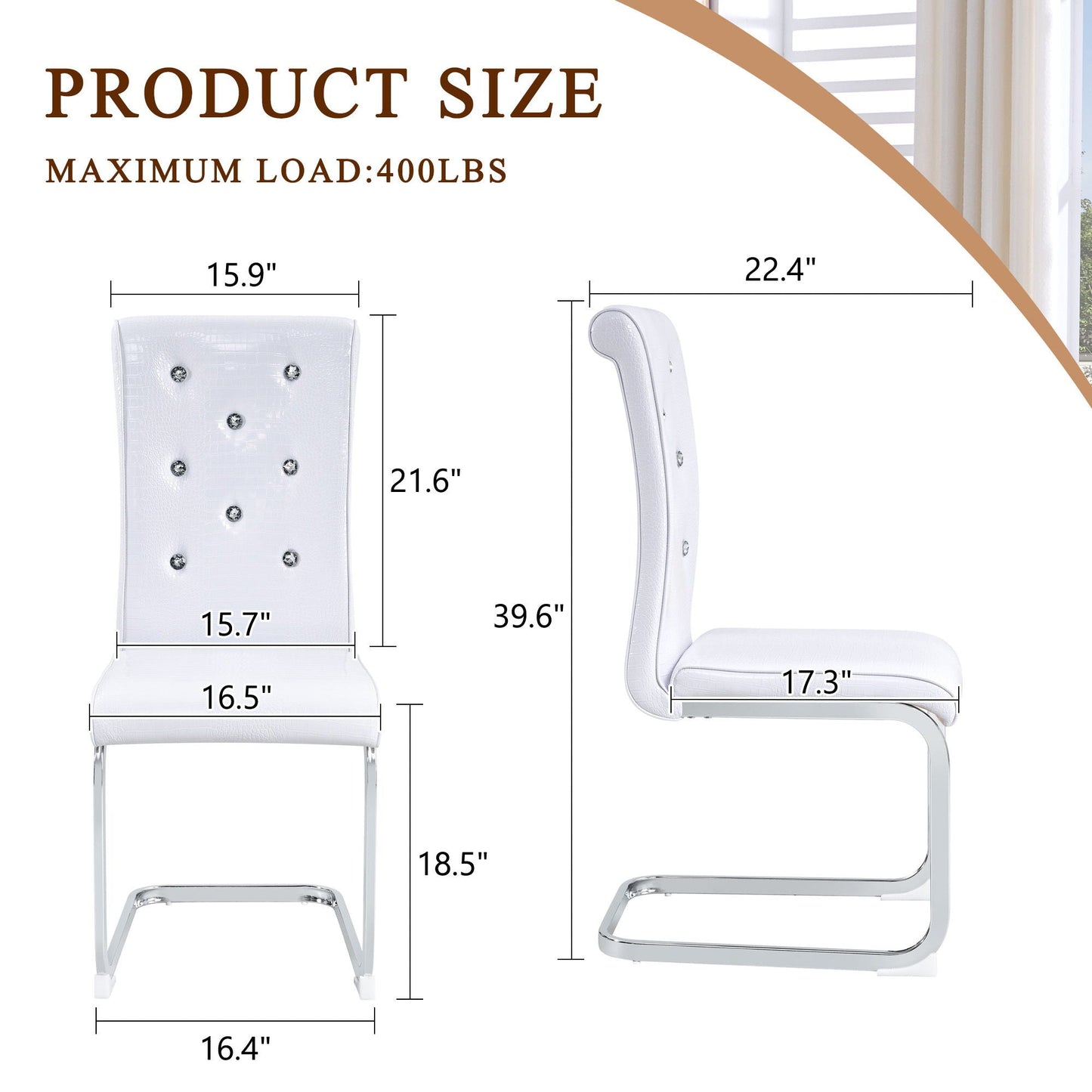 Elegant Design Upholstered Dining Chairs