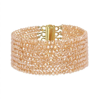 Budhagirl - Pulseira de cristal feminina Meghan com 5 fios