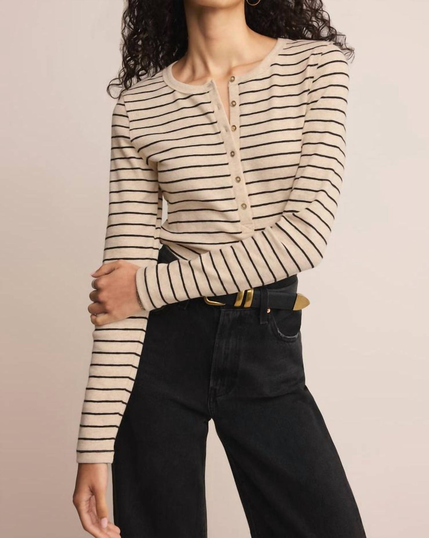 Z Supply - Eve Stripe Henley Long Sleeve Top