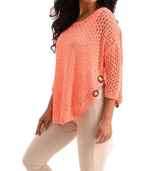 Poncho French Kyss - Aimee com botões de madeira