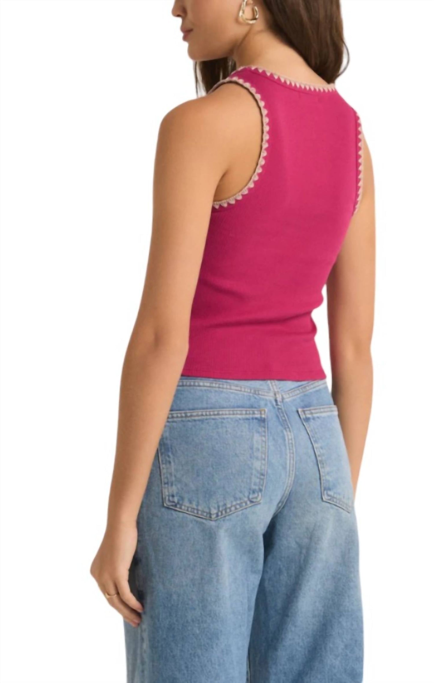 Z Supply - AVRIL RIB WHIPSTITCH TOP