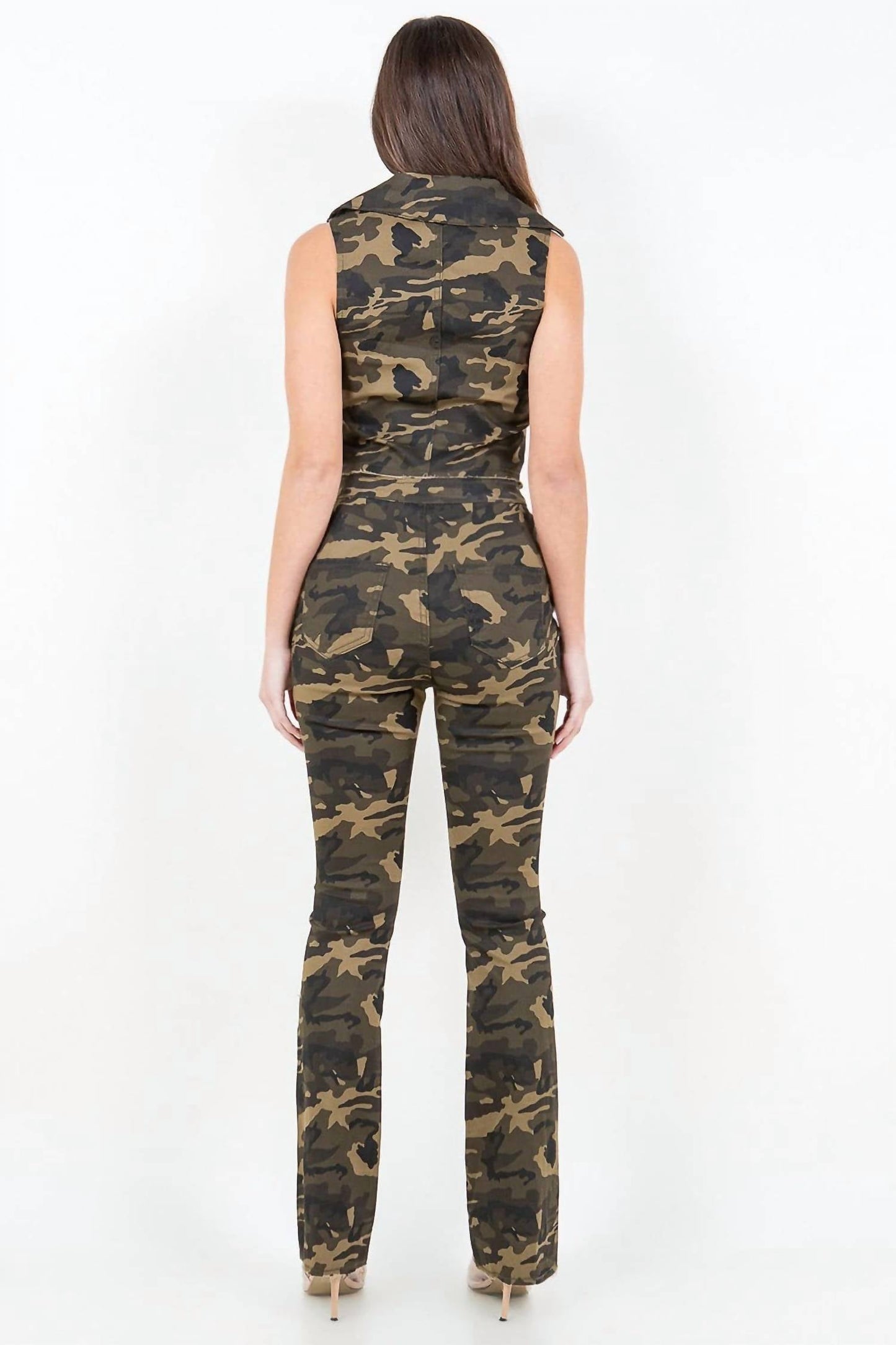 American Bazi - V-cut Camo Flared Pants