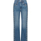 Veronica Beard - Dylan Ankle High Rise Straight Leg Jeans