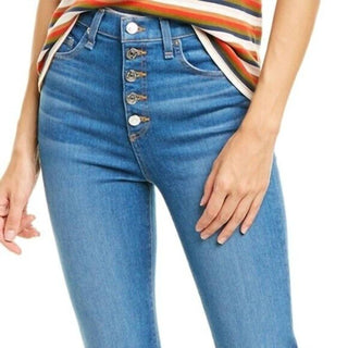 Veronica Beard - Calça Jeans Carly High Rise Crop Flare