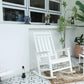 Oversized Rocking Chair with Wood-Texture Outdoor Design