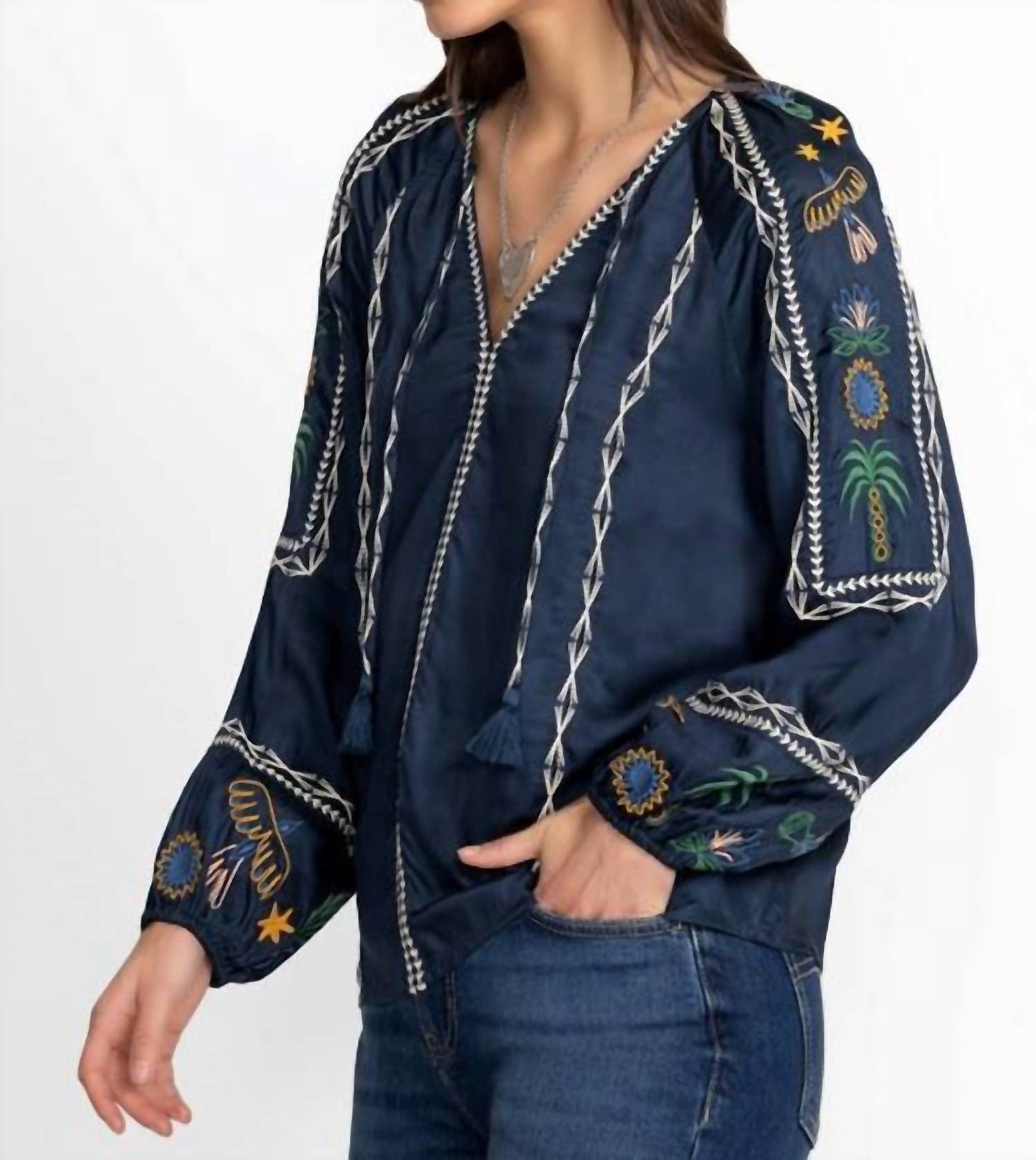 Johnny Was - RAELYN RAGLAN BLOUSE DEL MAR