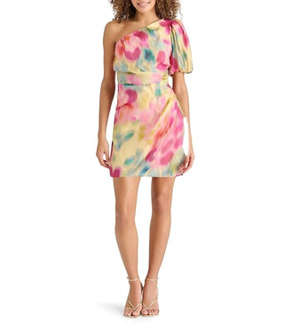 Steve Madden - Vestido curto Angel de um ombro só