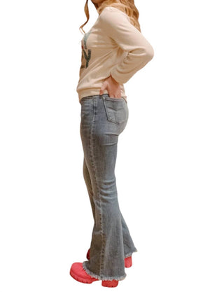 Ressuscitado - Calça Jeans Flare Hannah Vintage de Cintura Alta