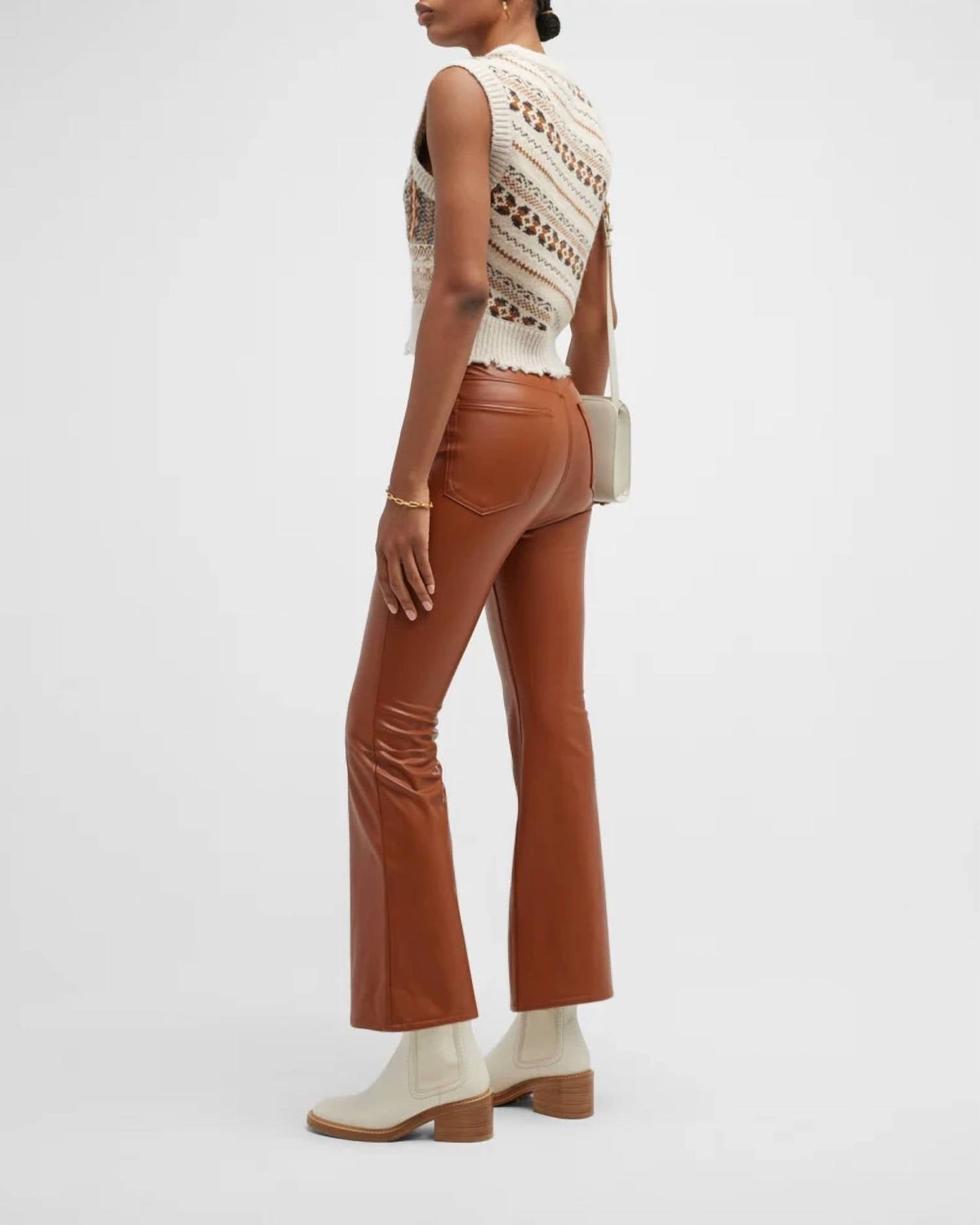 Rag & Bone - CASEY FAUX LEATHER FLARE PANTS