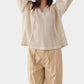 Amente - Textured Peasant Blouse