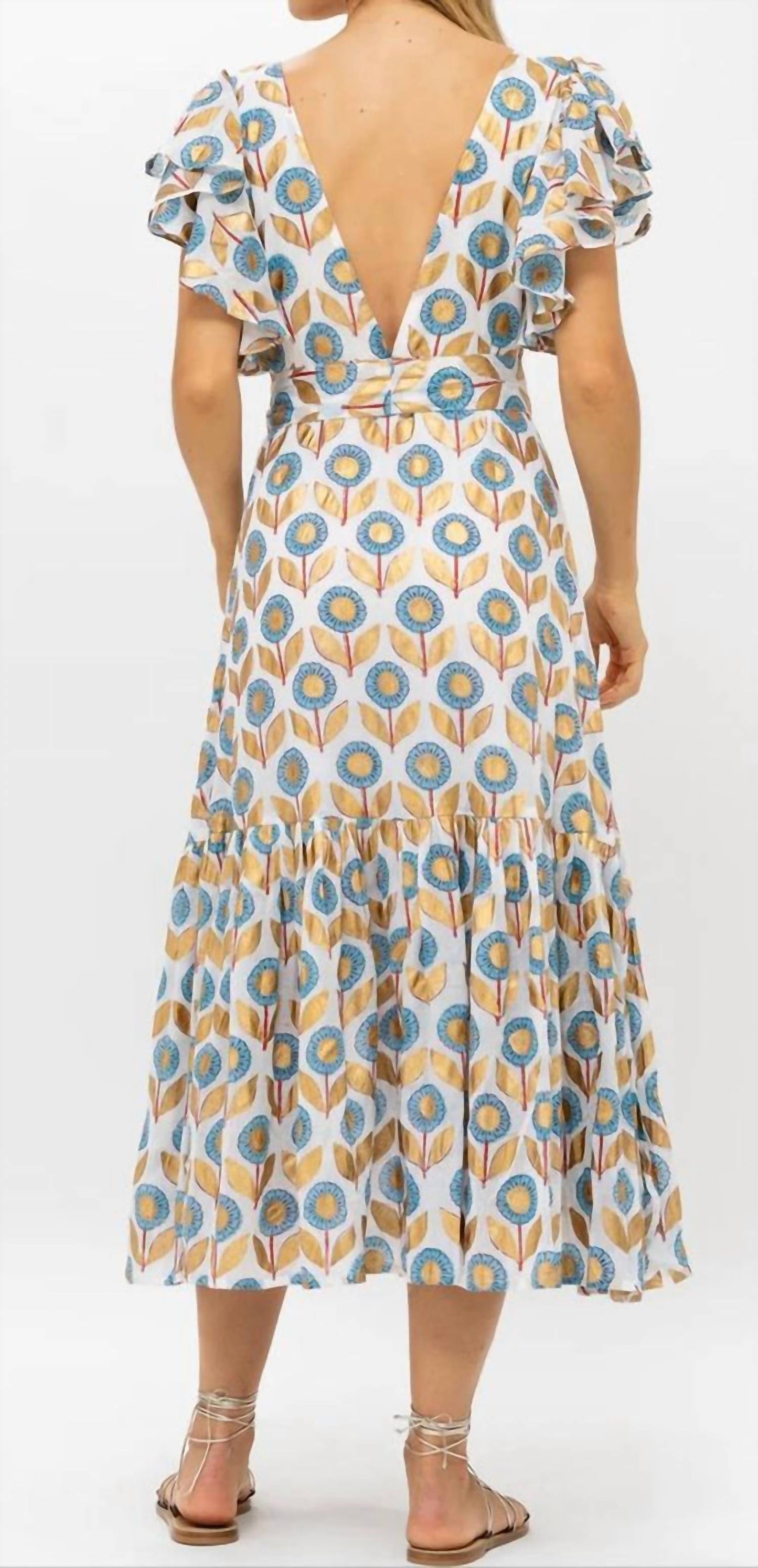 Oliphant - Belted Flirty Maxi Dress