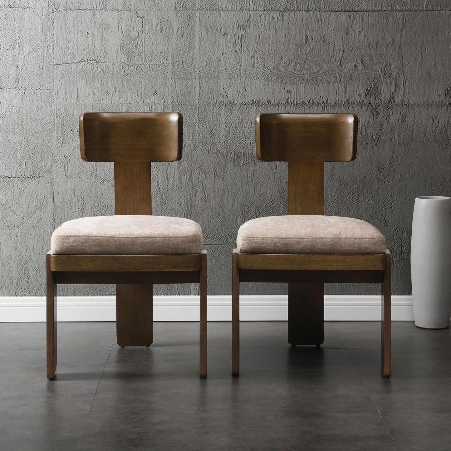 Upholstered Dining Fabric Side Chairs (Set of 2)