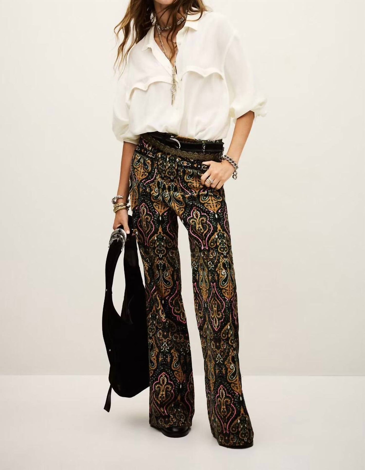 Ba&Sh - Pantalon Swae Patterned Flared Pants