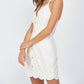 Fate - Halter V-neck Scallop Edge Mini Dress