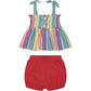 Andy & Evan - Girl's Rainbow Stripe Tank Set
