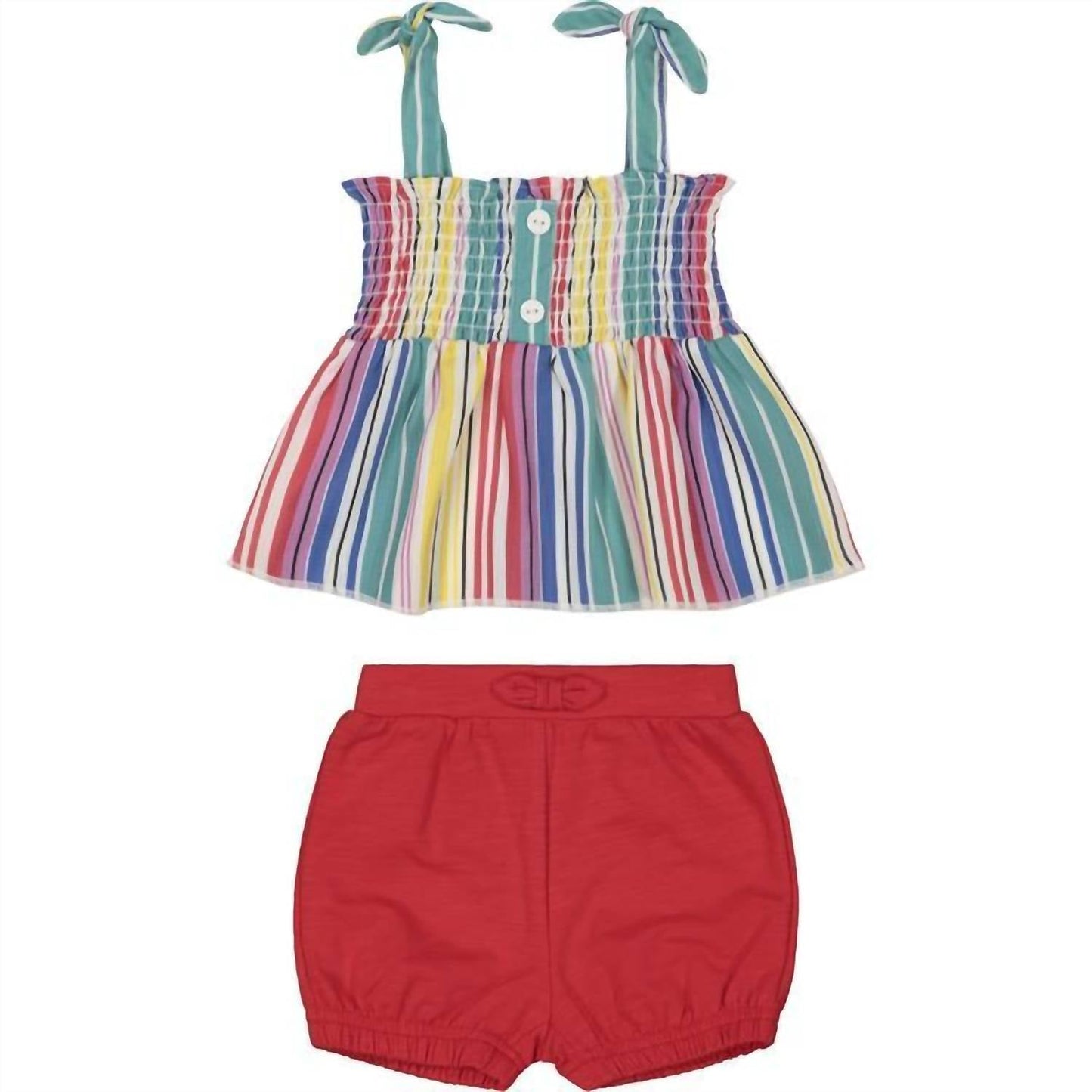 Andy & Evan - Girl's Rainbow Stripe Tank Set