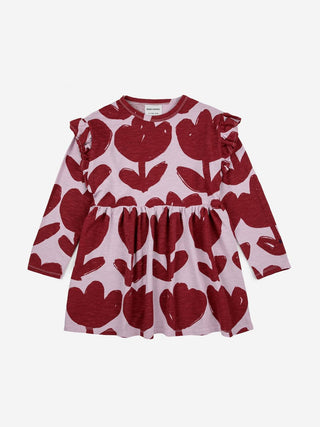 Bobo Choses - Vestido retrô com babados e flores
