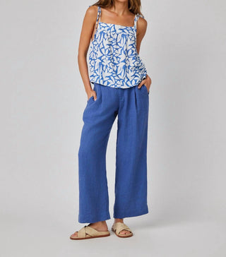 Bella Dahl - Calça plissada de perna larga até o tornozelo