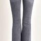 Risen - Mid Rise Button Flare Jeans