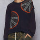 Pol - Waffle Knit Patch Work Pullover