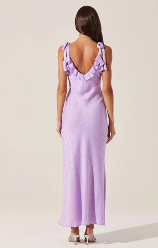 Astr - Vestido longo com fenda alta Sorbae