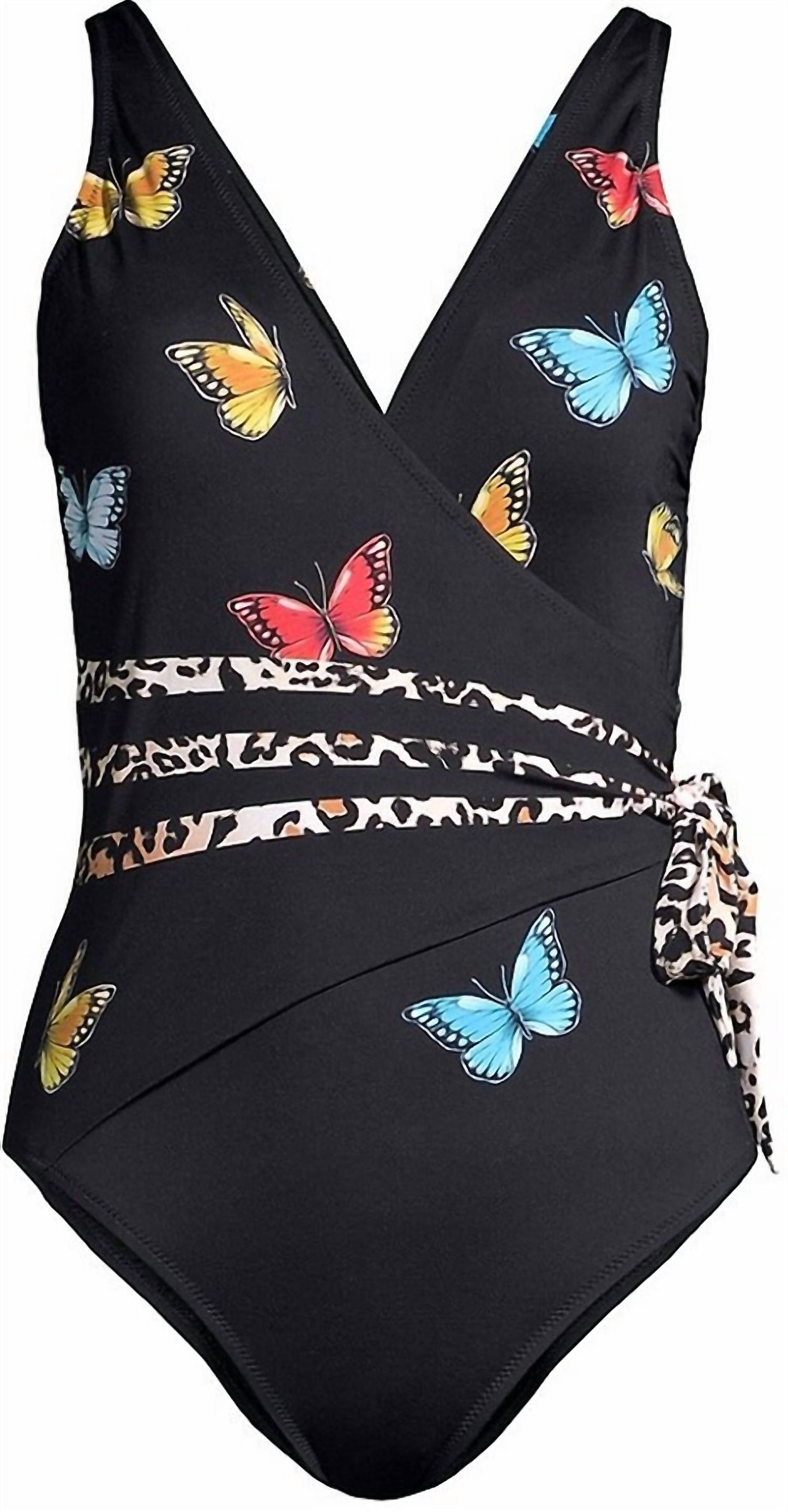 Johnny Was - MONARCH BUTTERFLY PRINT WRAP SWIMSUIT