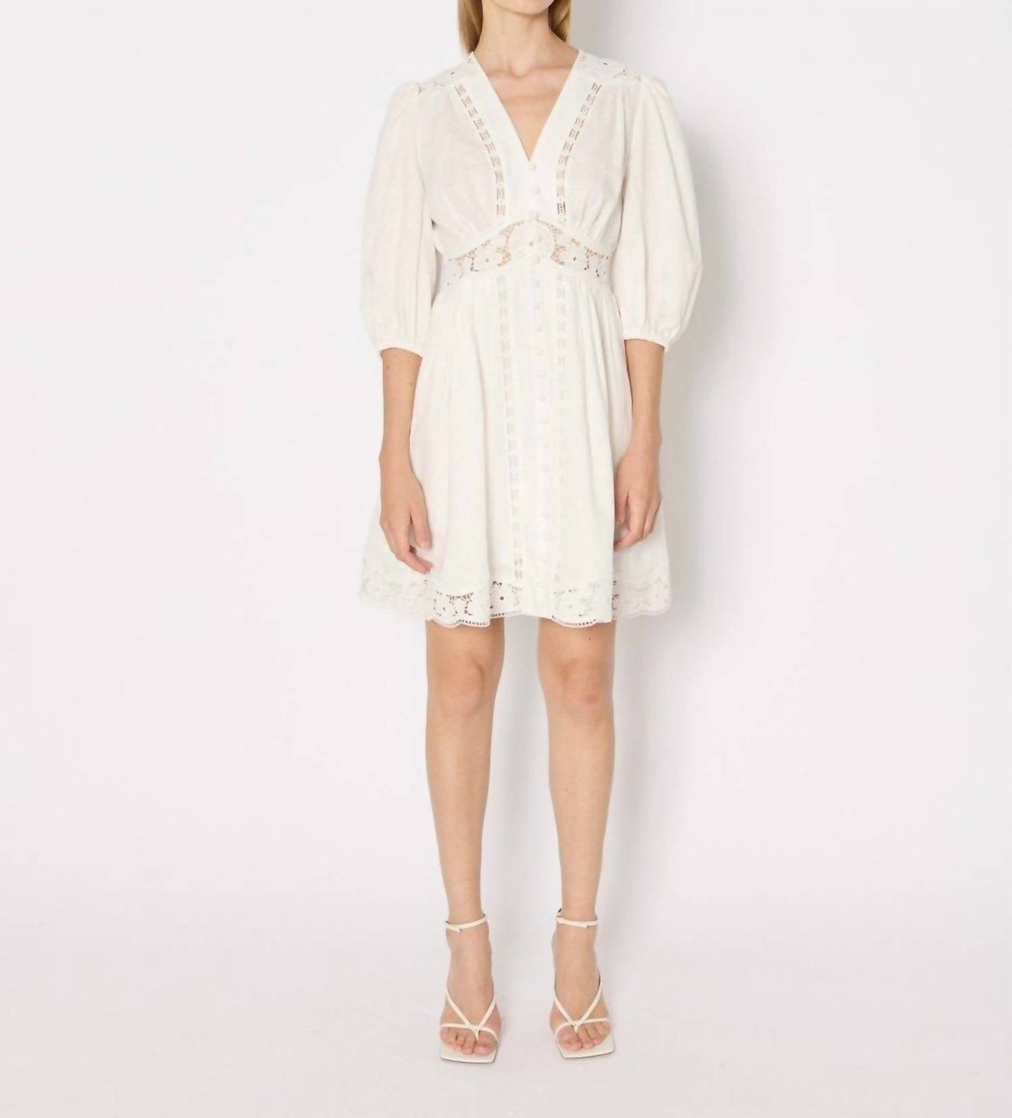 Berenice - Roodie Lace Embroidered Mini Dress