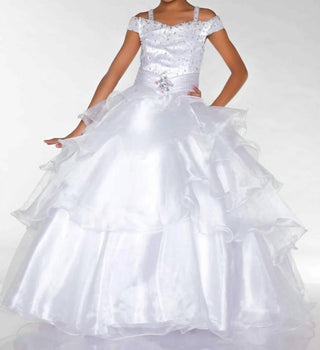 Mac Duggal - Vestido de festa com babados para meninas