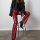 Judy Blue - Leather Tummy Control High Waisted Straight Jeans