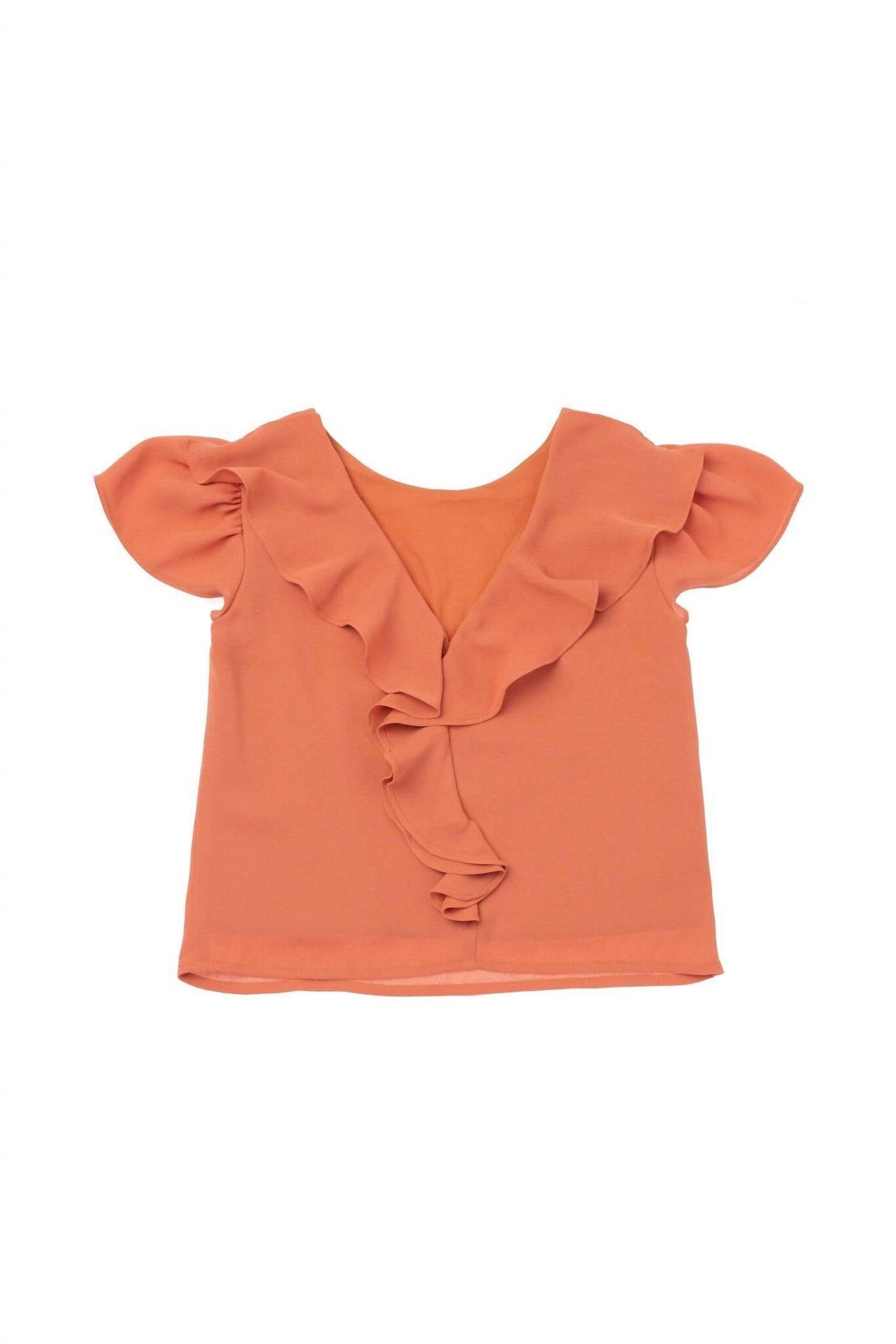 Omamimini - Girls' Back Ruffles Top