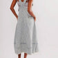 Free People - Bendita Hickory Stripe Midi Denim Dress