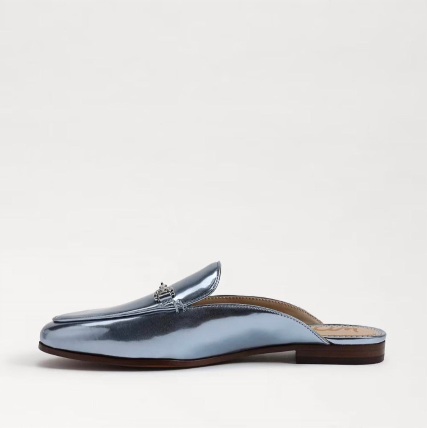 Sam Edelman - Women's Linnie Slip On Round Toe Chain Detailed Wide Mules
