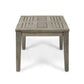 Dexterity Outdoor Square Side Table With Wood Frame - Gray