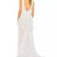 Mac Duggal - Built In Bodysuit Tiered High Low Gown