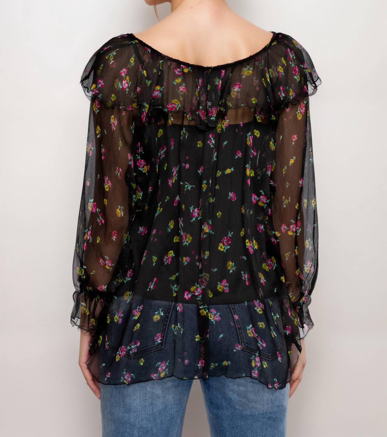 Johnny Was - Jade Love Fernanda Peasant Silk Floral Blouse