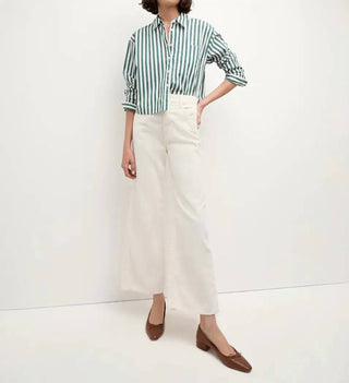 Veronica Beard - Calça jeans Taylor Cropped de cintura alta e larga