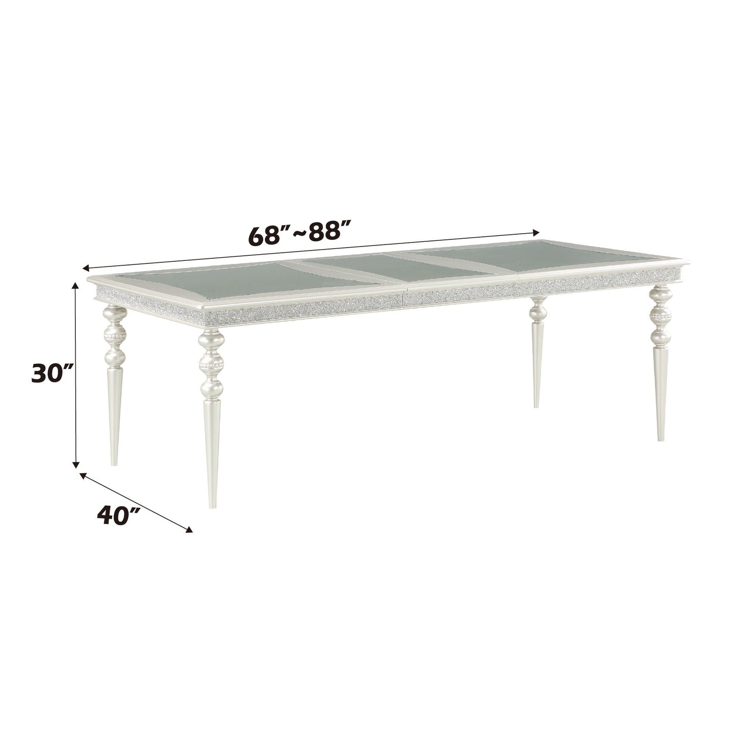 Maverick Dining Table - Silver
