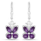 2.12 Carat Genuine Amethyst .925 Sterling Silver Earrings