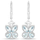 1.76 Carat Genuine Aquamarine .925 Sterling Silver Earrings