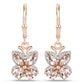 18K Rose Gold Plated 1.88 Carat Genuine Morganite .925 Sterling Silver Earrings