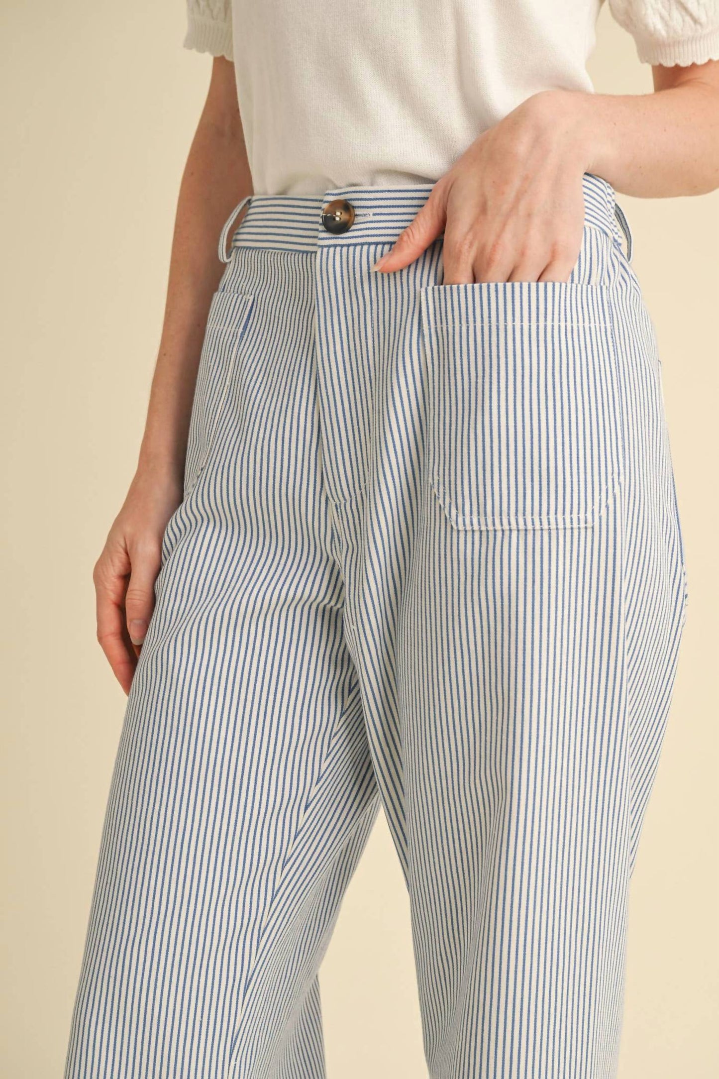 &Merci - Striped Wide Leg Pants