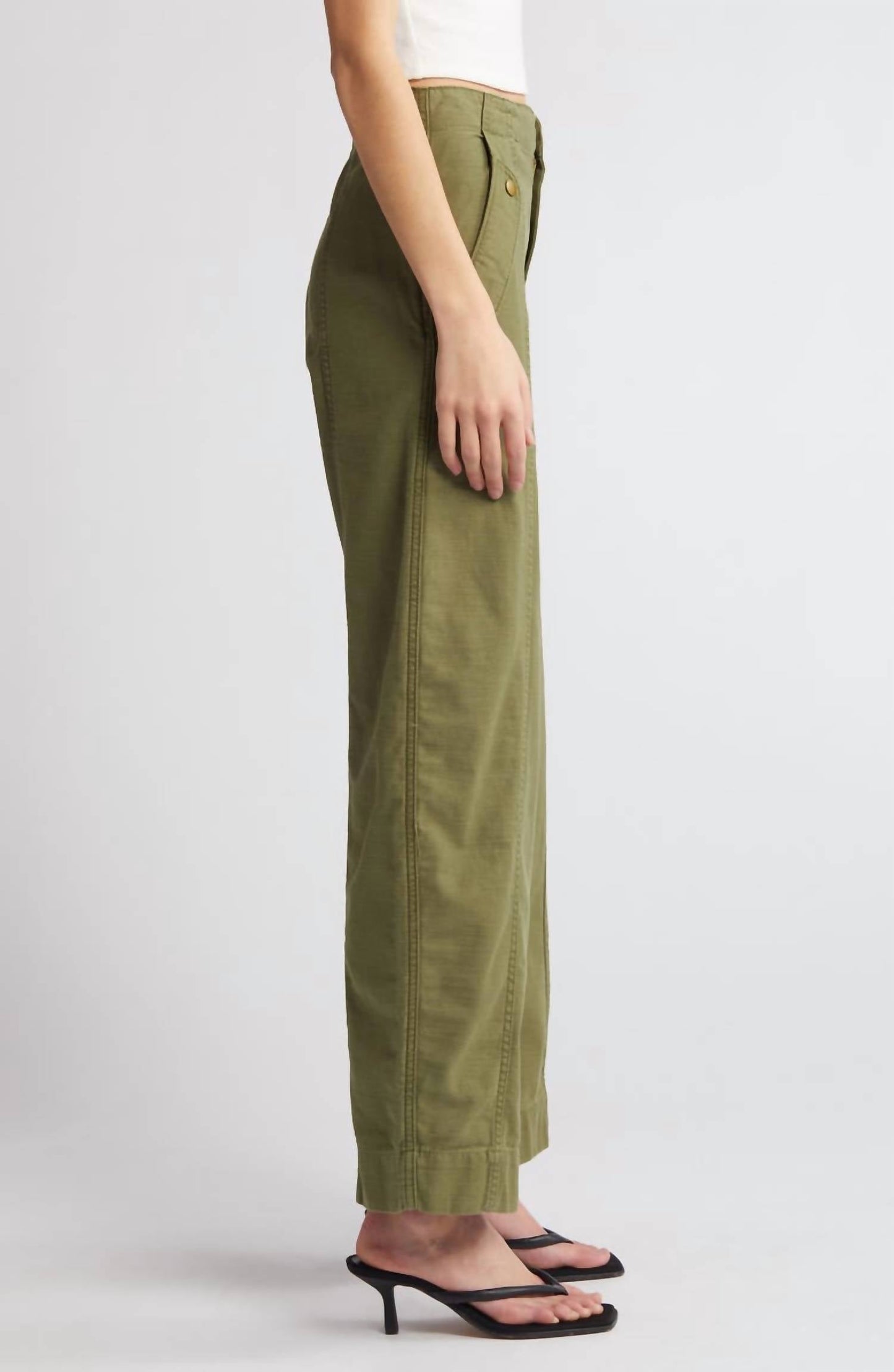 Frame - High Waist Utility Barrel Jeans