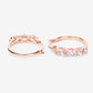 1.63 Carat Genuine Morganite and White Diamond .925 Sterling Silver Earrings