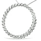 .925 Sterling Silver 3/4 Cttw Round Diamond Spiral Curved Circle Pendant 18" Necklace (I-J Color, I3 Clarity)