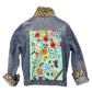 Elevazione Elevate Thyself - Women's Gucci Floral Silk Scarf Denim Jacket