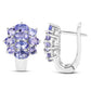 3.48 Carat Genuine Tanzanite .925 Sterling Silver Earrings