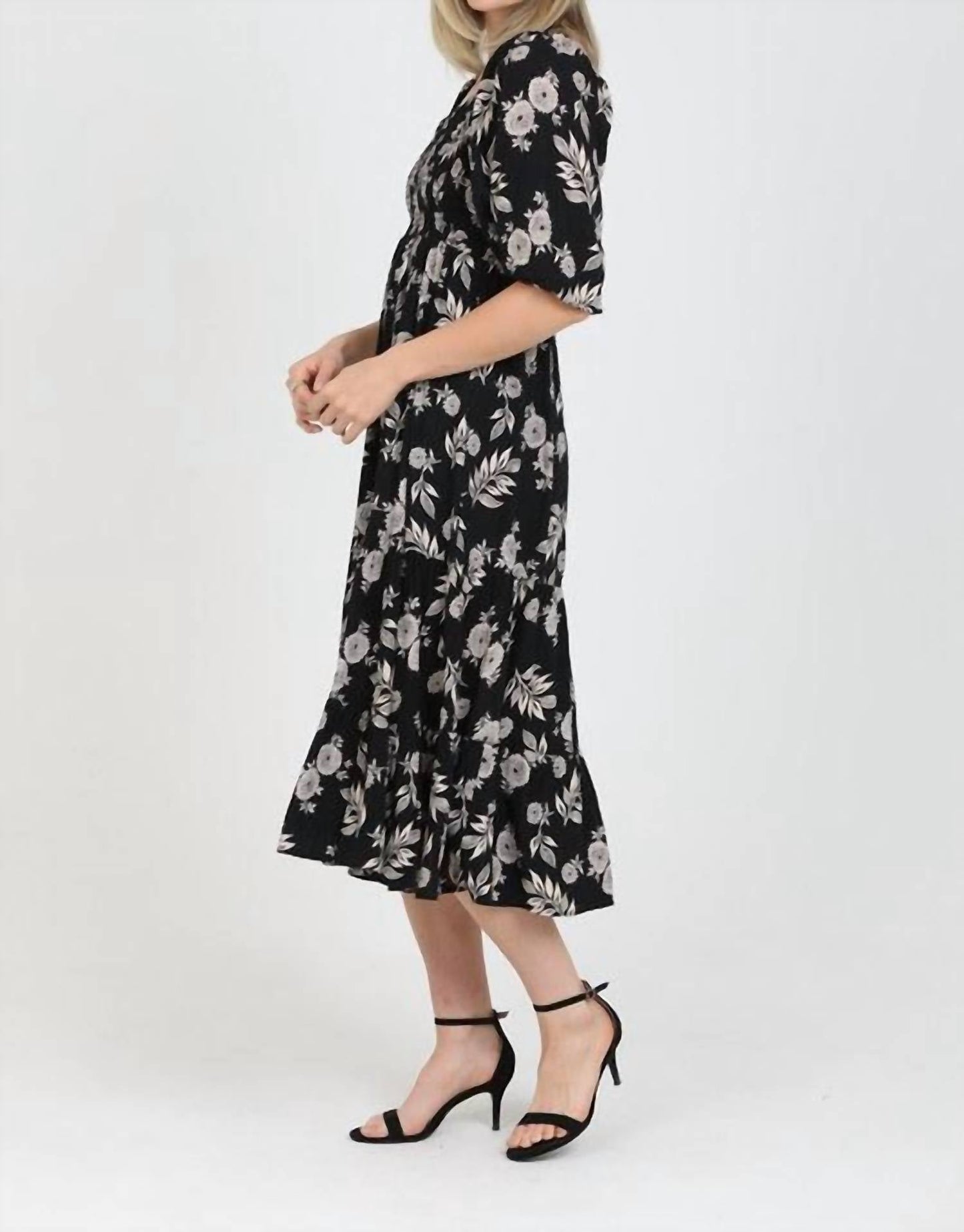 Angie - Maya Floral Smocked Dress