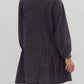 Entro - Denim Ruffled Mini Dress